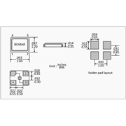 Bomar無源晶振,BC41EFD120-37.400000四腳晶振,無人機信號接收器晶振 Bomar無源晶振,BC41EFD120-37.400000四腳晶振,無人機信號接收器晶振
